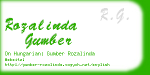 rozalinda gumber business card